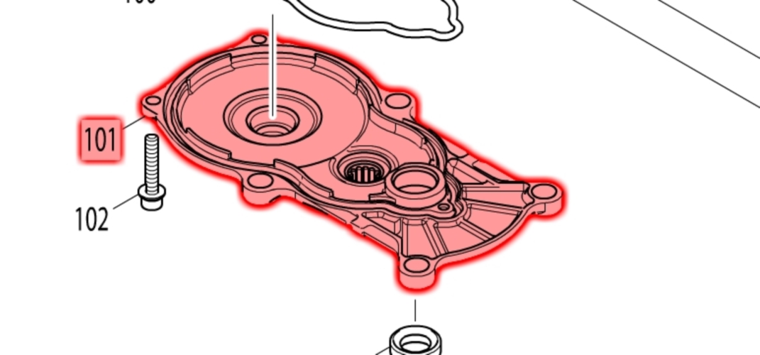 Makita HR5202C Dişli Yuva Kapağı Ürün Kodu 142409-1