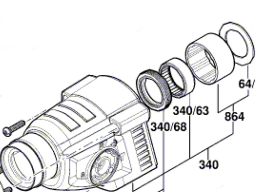 Bosch GBH 18V-26 F Darbe Mekanizması Gövdesi (1600A00H7F)