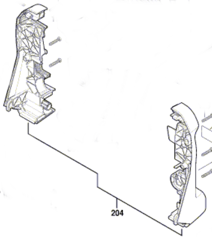 Bosch GBH 18V-45 C Gövde Arka Parçası (1600A01A78)