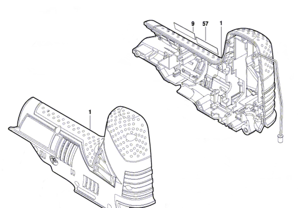 Bosch GST 12V-70 Gövde Kapağı (1619P10559)