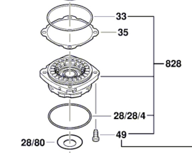 Bosch GWS 18V-10 Yatak Flanşı (1619P15775)
