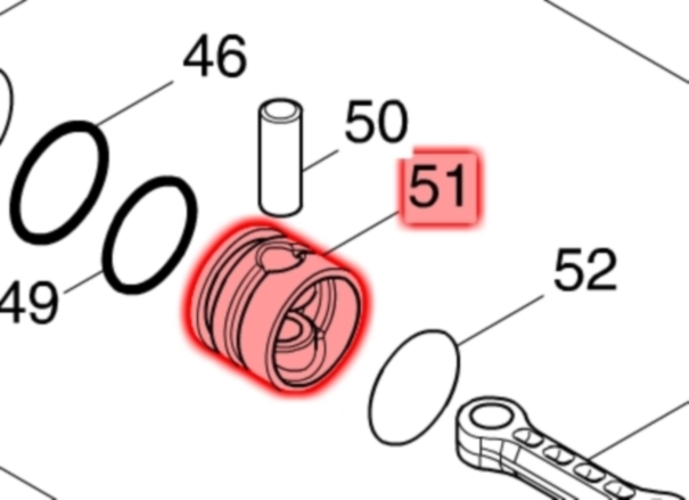 Makita HR5202C Piston Ürün Kodu 312A68-3
