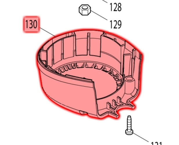 Makita HR5202C Arka Kapak Ürün Kodu 454762-6
