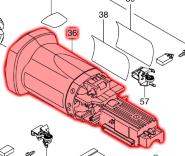 Makita GD0811C Gövde Ürün Kodu 455358-6