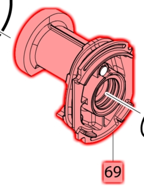 Makita M8701 İç Gövde Ürün Kodu 141664-2