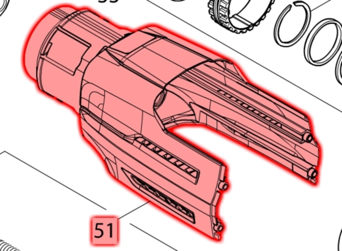 Makita HR4013C Gövde Kapağı Ürün Kodu 141957-7