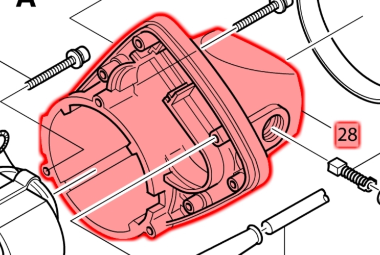 Makita 4101RH Motor Gövde Ürün Kodu 150927-5