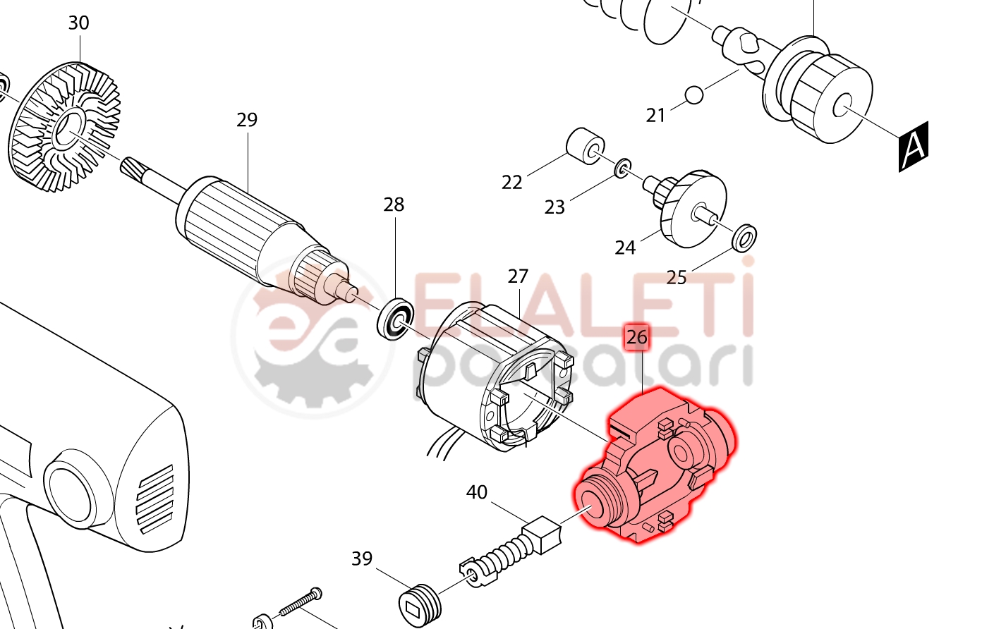 Makita 6951 Kömür Yuvası Ürün Kodu 152582-9