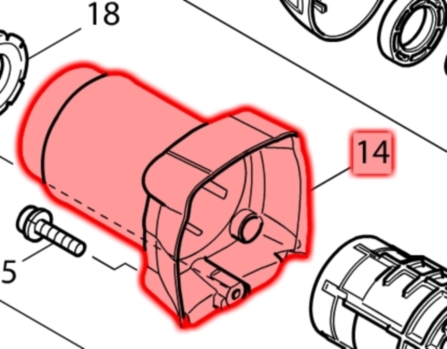 Makita HR5201C Kafa Kapağı Ürün Kodu 158179-2