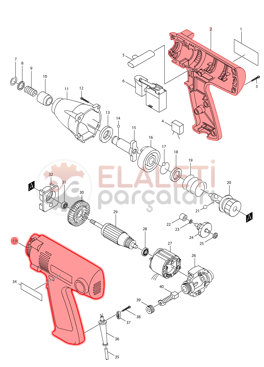 Makita 6951 Gövde Seti Ürün Kodu 182995-0