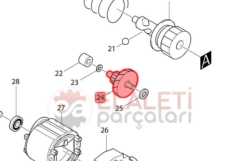 Makita 6951 Dişli-Gear Ürün Kodu 226815-9