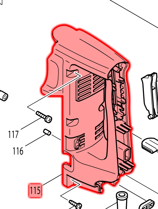 Makita HR4500C Arka Sap Ürün Kodu 417444-1