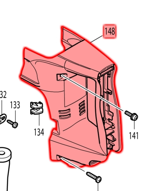 Makita HR3540C Arka Sap Ürün Kodu 450262-4