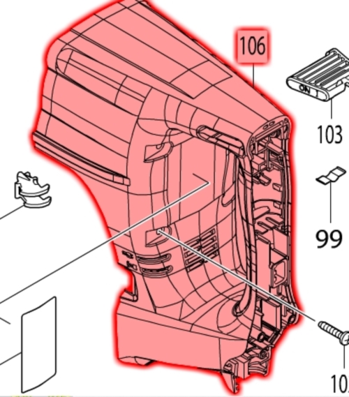 Makita HM1203C Arka Tutma Sapı Ürün Kodu 450907-4
